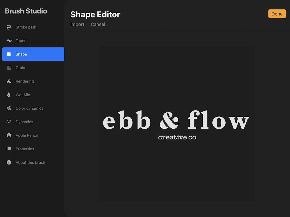 inverting image to make logo brush