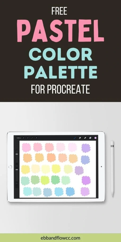 pin image - ipad with pastel color swatches