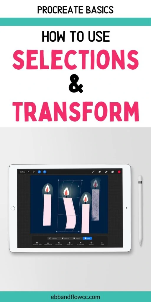 pin image- ipad with candle illustration