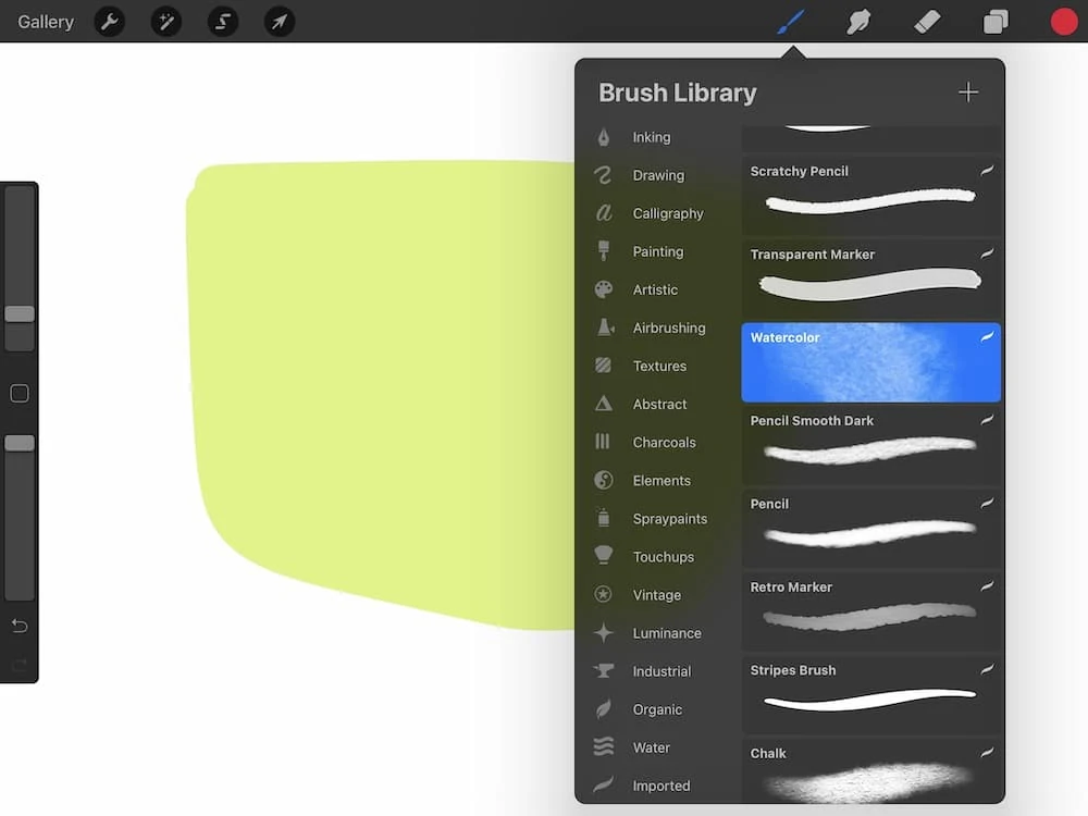 brushes in procreate