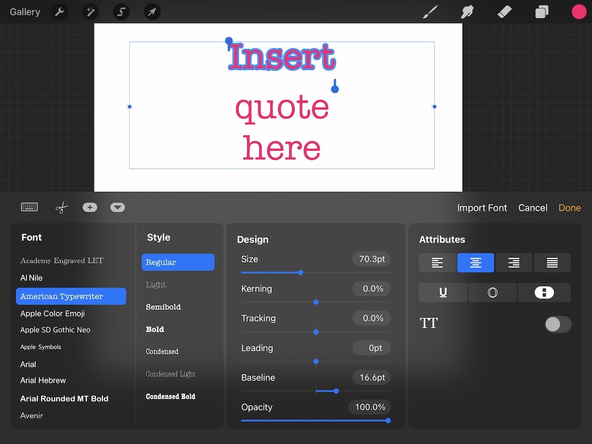 How to Add Text in Procreate Ebb and Flow Creative Co