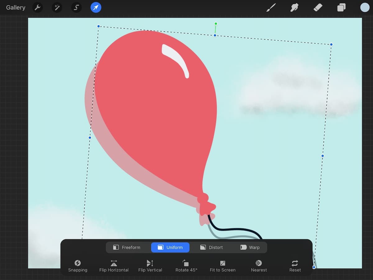 moving balloon layer for animation