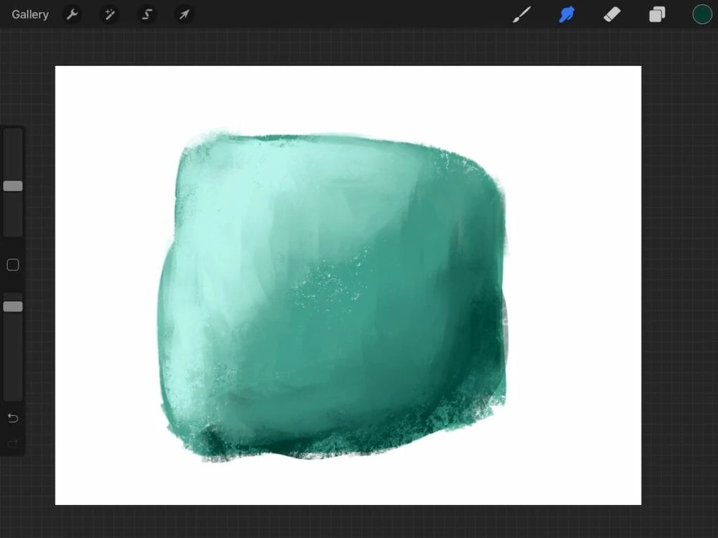 using a textured brush for blending in procreate