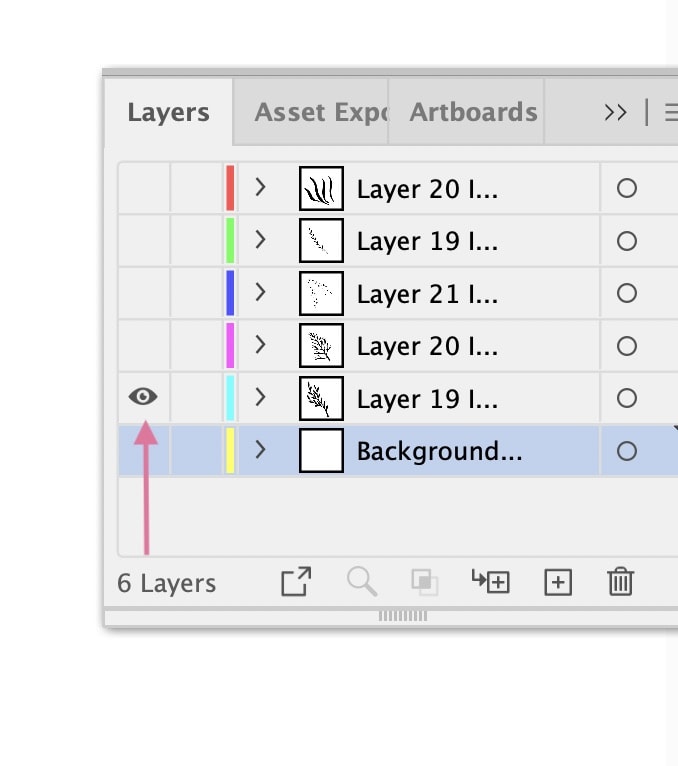 hiding layers in illustrator