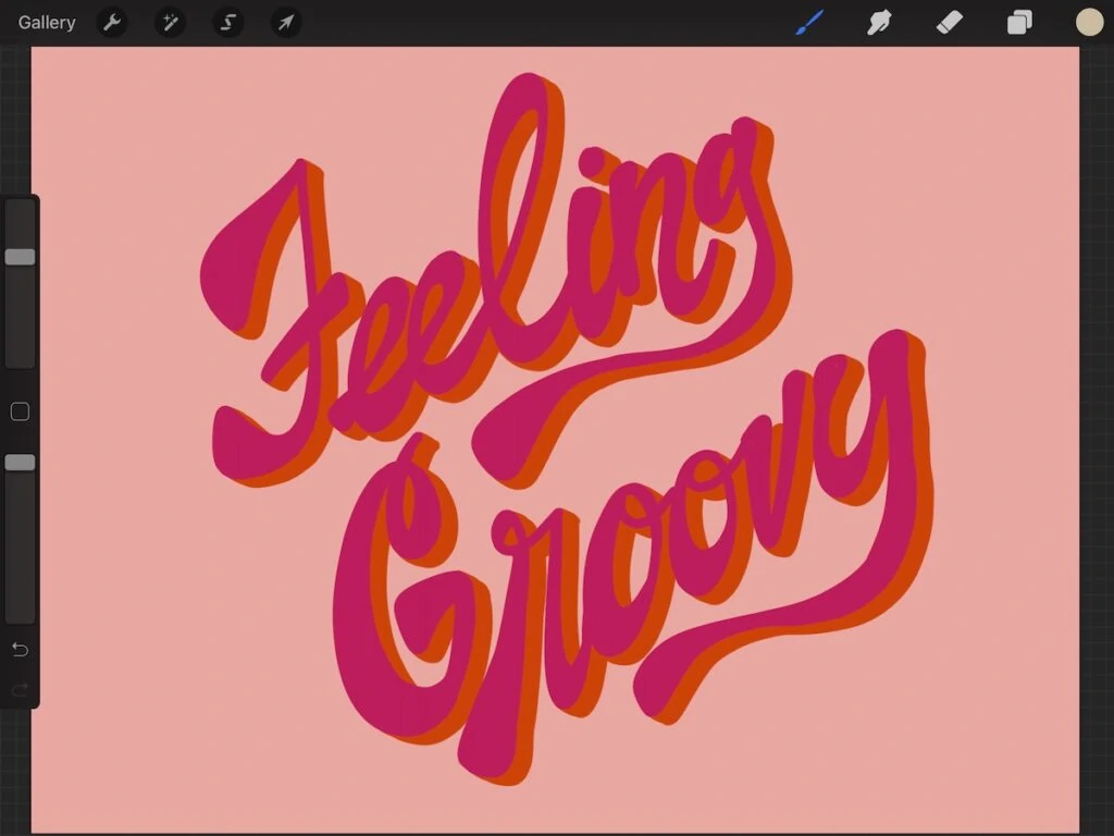 Feeling Groovy hand-lettered art