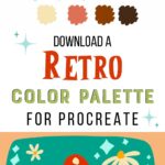 collage of color palette and mushroom art