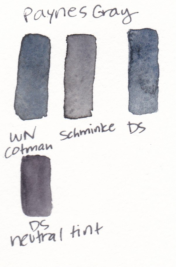 black watercolor swatches