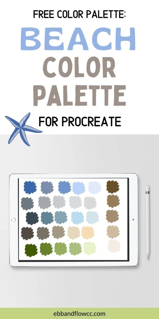 ipad with beach inspired color palette