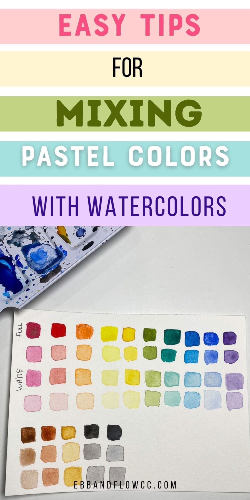How to Mix Pastel Colors with Watercolors Ebb and Flow Creative Co