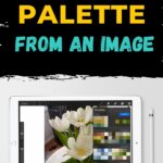 ipad with procreate screenshot of tulips in vase