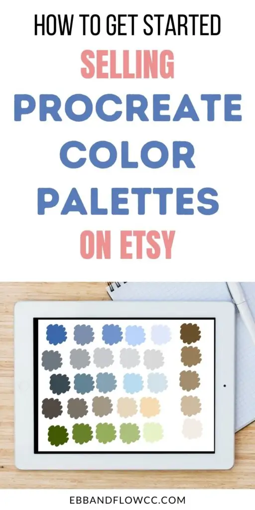 ipad with color palette swatches