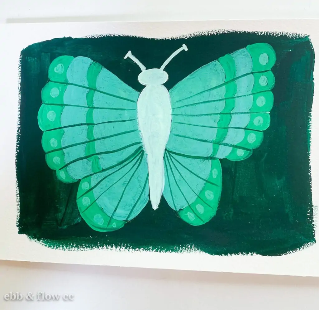 gouache butterfly