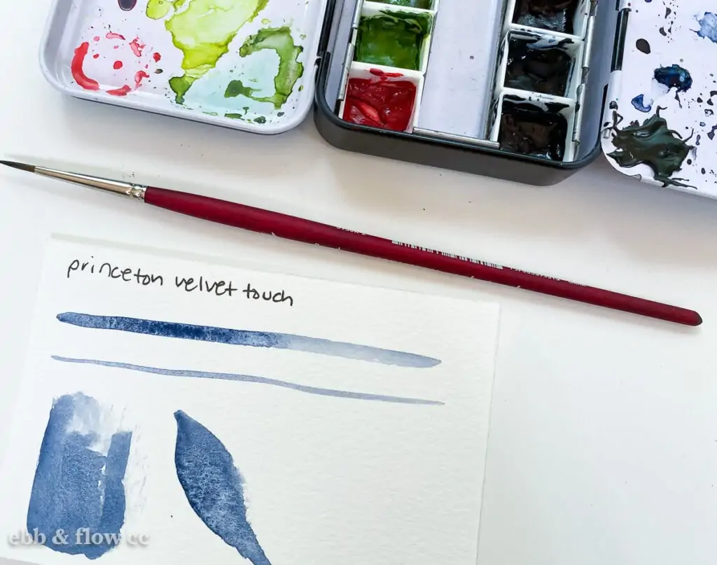 princeton velvetouch swatches of watercolor