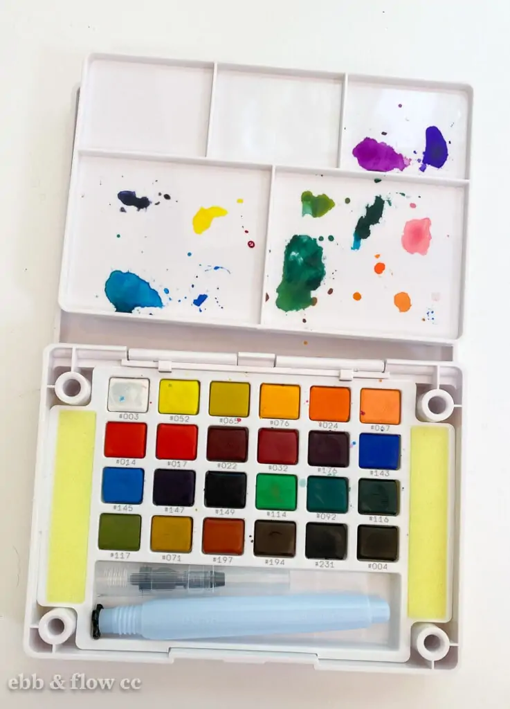 travel watercolor palette