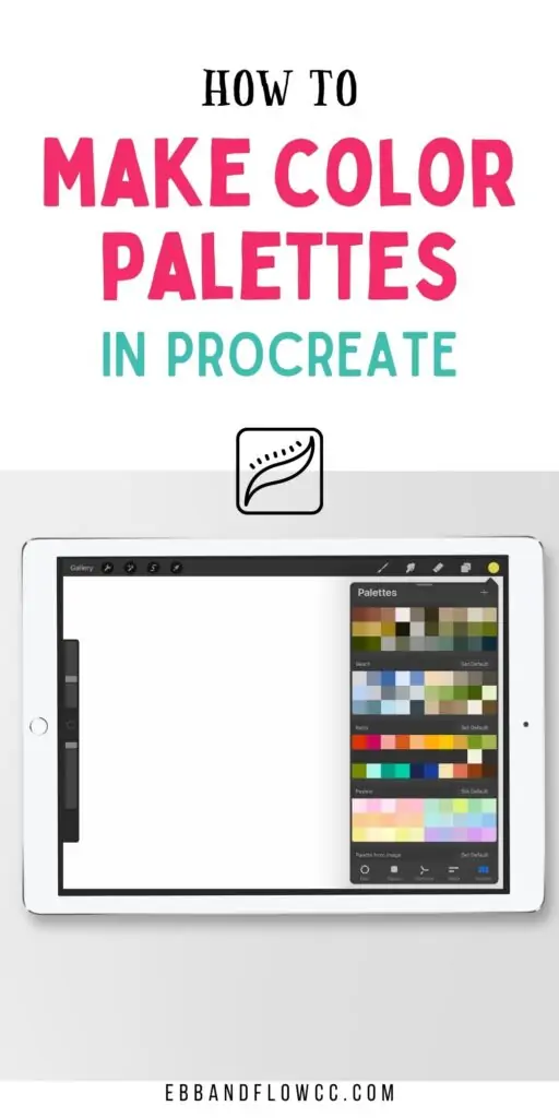 iPad with screenshot of color palettes