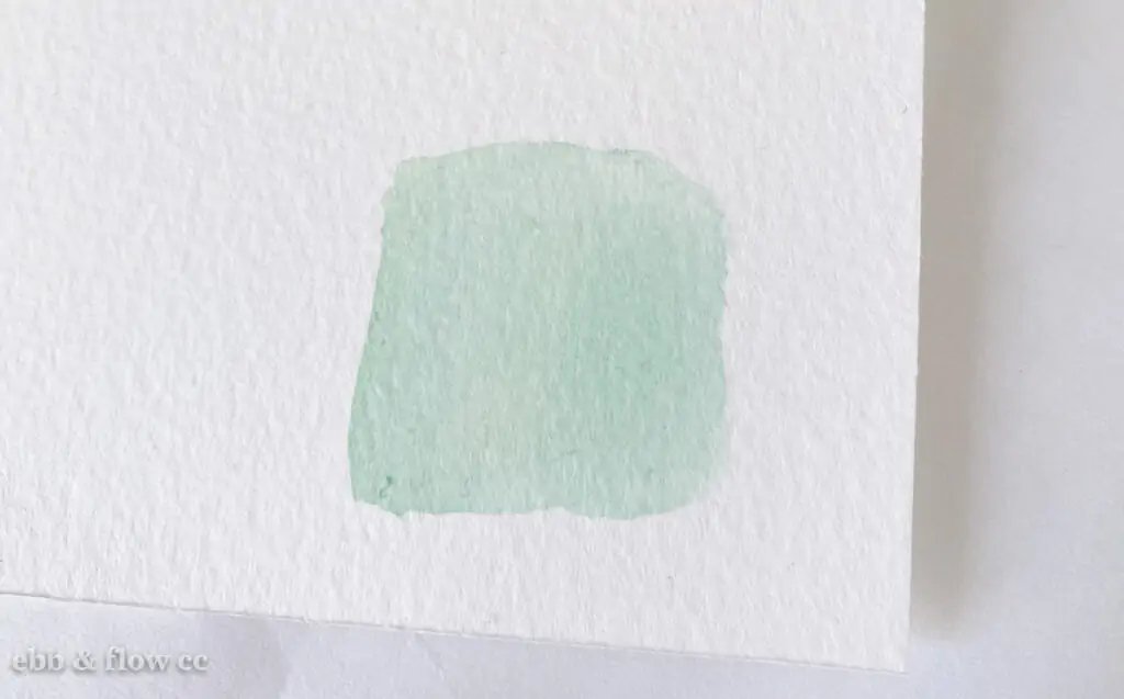 aqua green swatch on paper