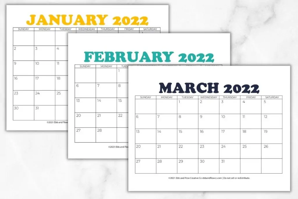 calendar 2022 pages