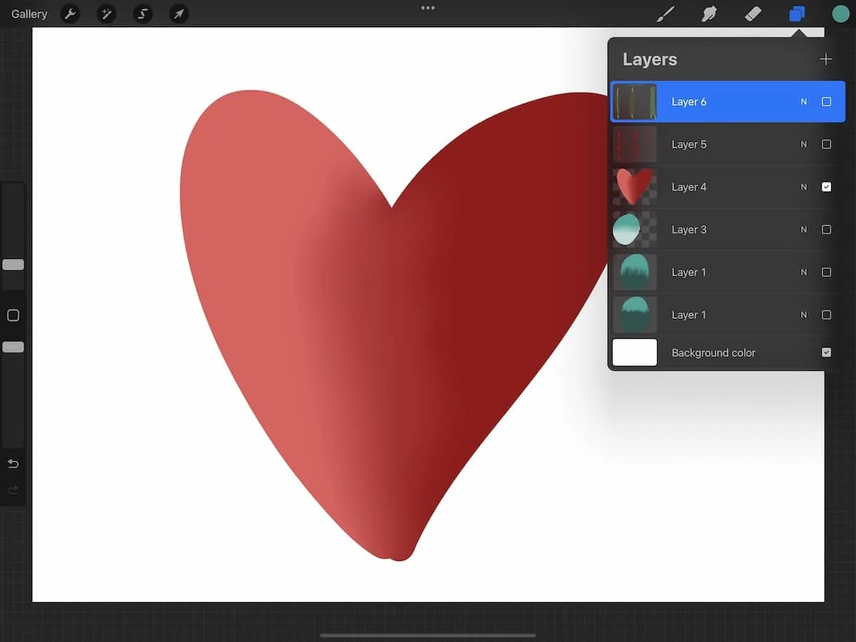blended heart drawing screenshot