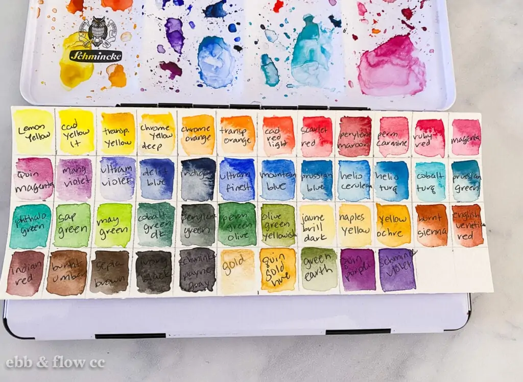 Review-Schmincke Horadam Limited Edition 12-color Palette 2017 #Schmincke # Watercolor #WorldWatercolorGroup