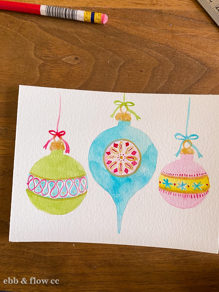 finished ornament painting