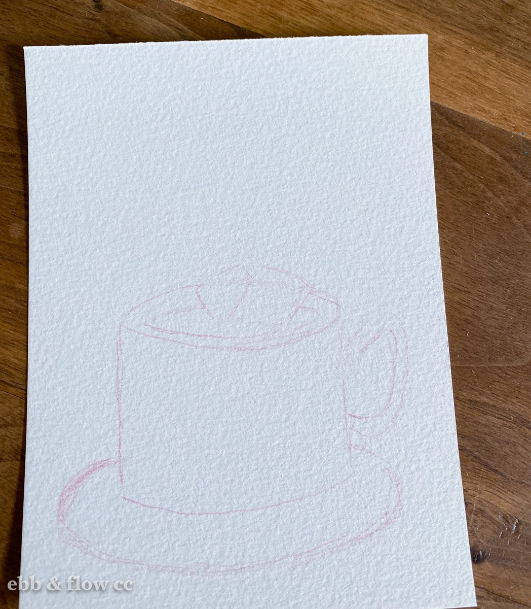 drawing of coffee cup