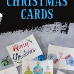 stack of watercolor Christmas cards