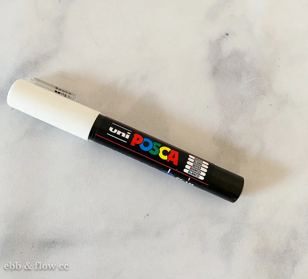 white posca pen