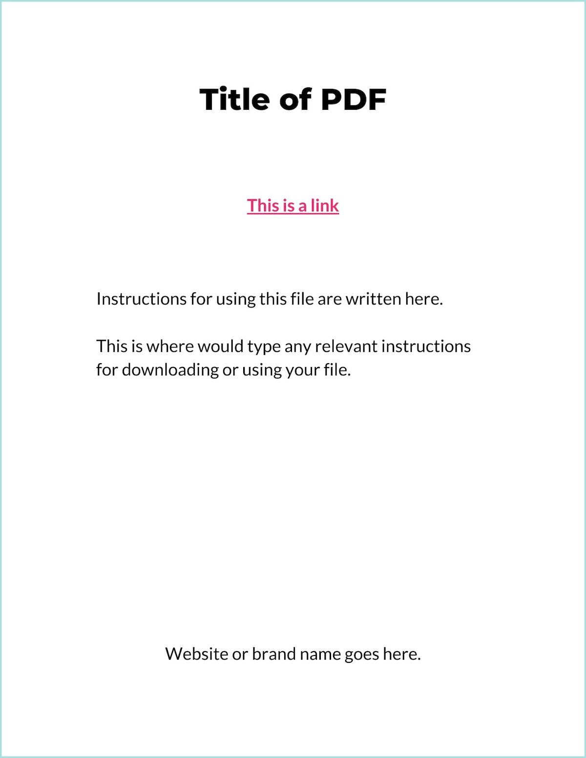 generic PDF for selling Etsy digital downloads