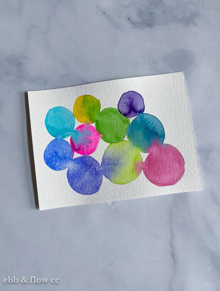 watercolor circles painting