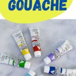 tubes of gouache in a circle