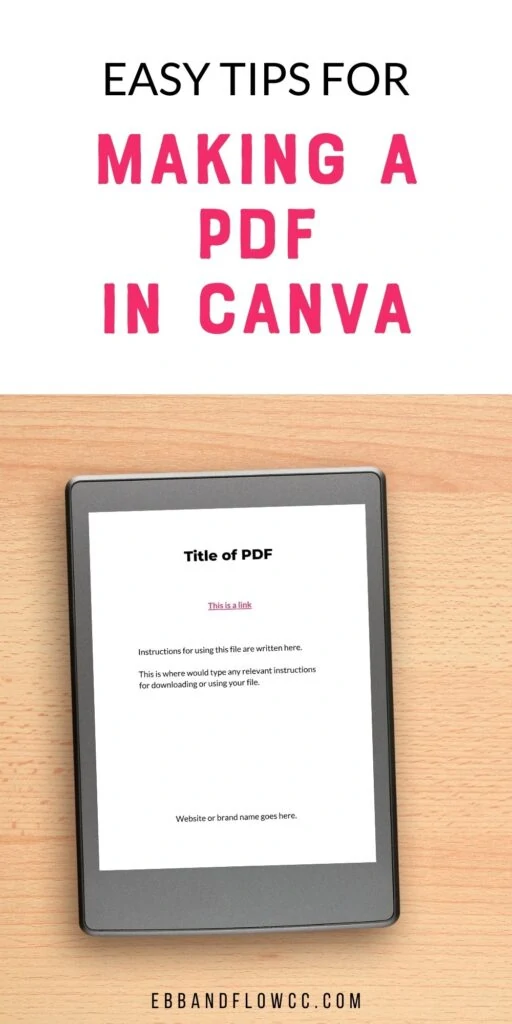 ereader with PDF displayed