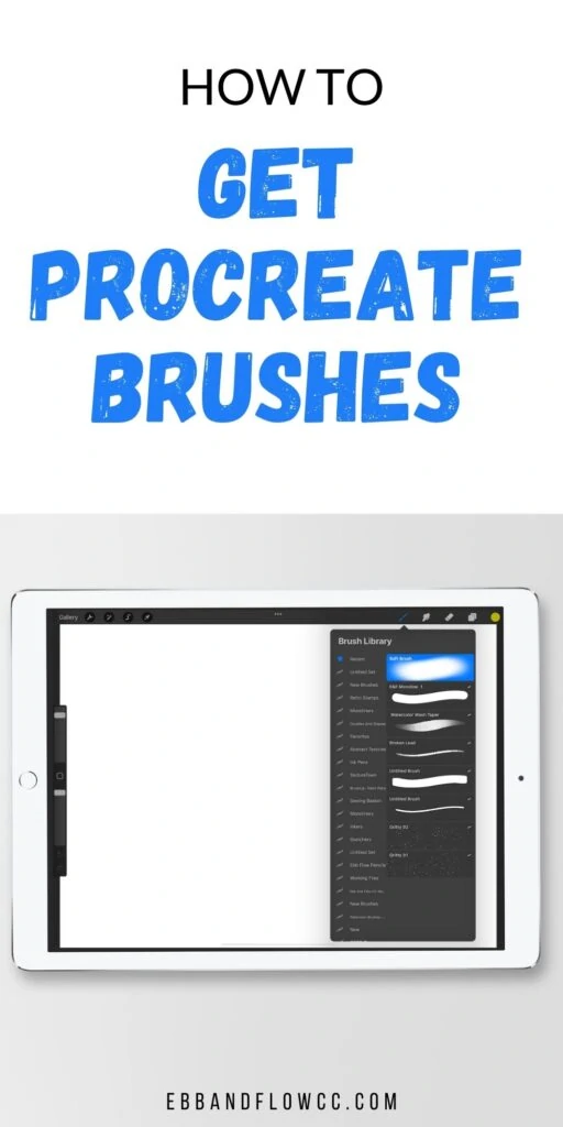 ipad with porcreate brush folder open