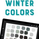 ipad with color swatches in neutral tones