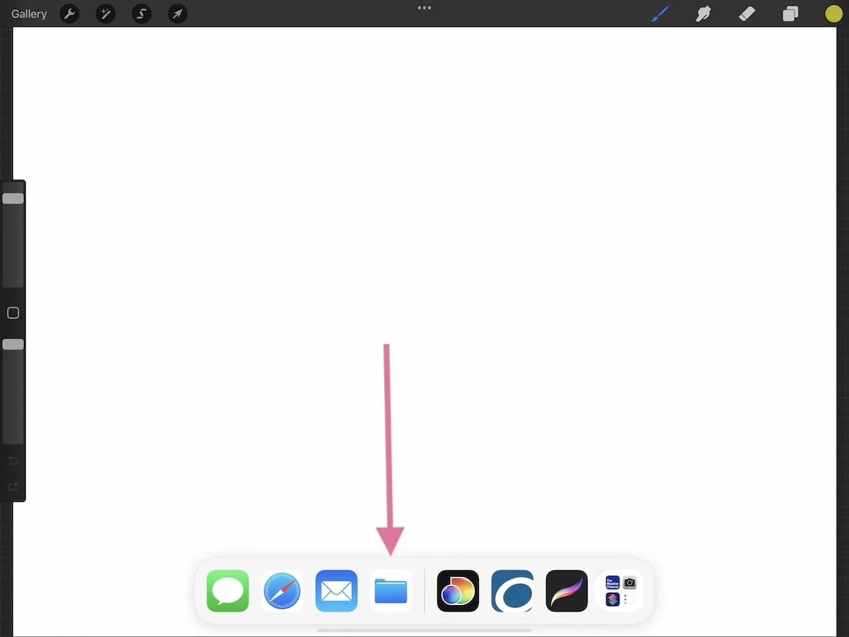 screenshot of Procreate app