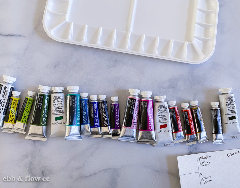 How to Set Up a Gouache Palette Ebb and Flow Creative Co