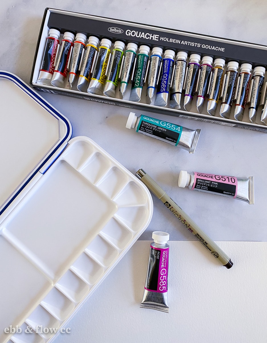 How to Set Up a Gouache Palette Ebb and Flow Creative Co