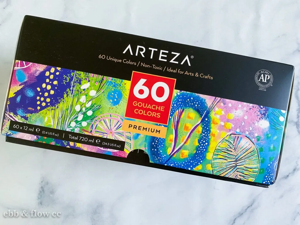 Arteza Gouache Review: Is It Any Good - Ebb and Flow Creative Co