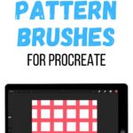 ipad with red grid pattern
