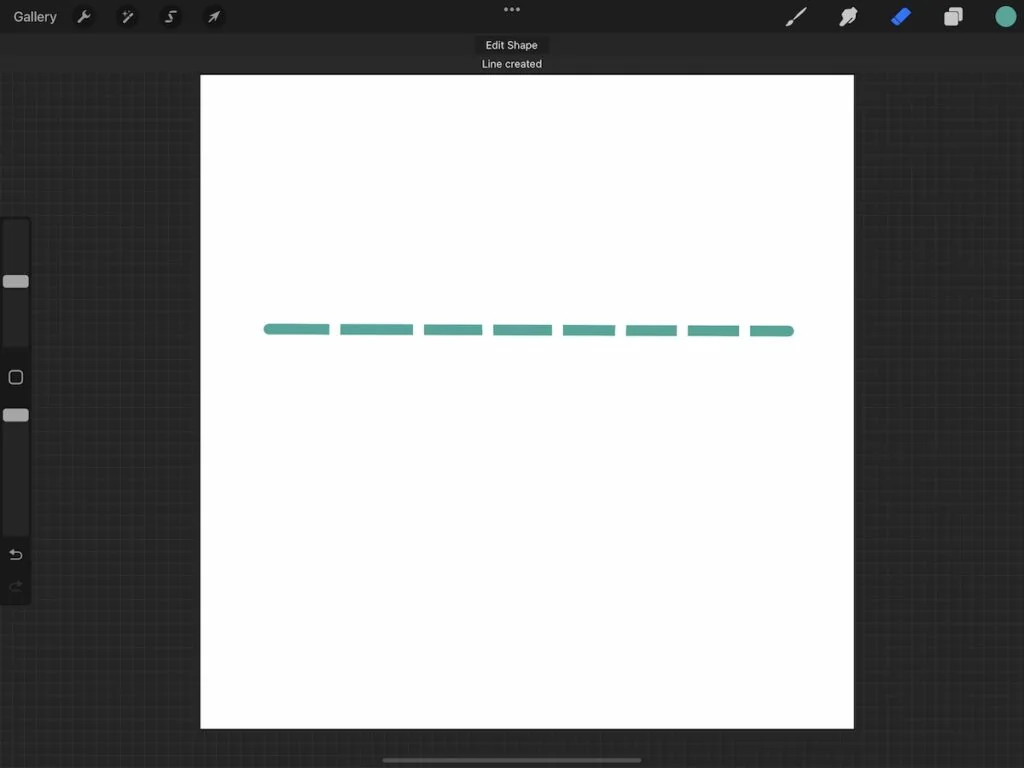 dashed lines on procreate
