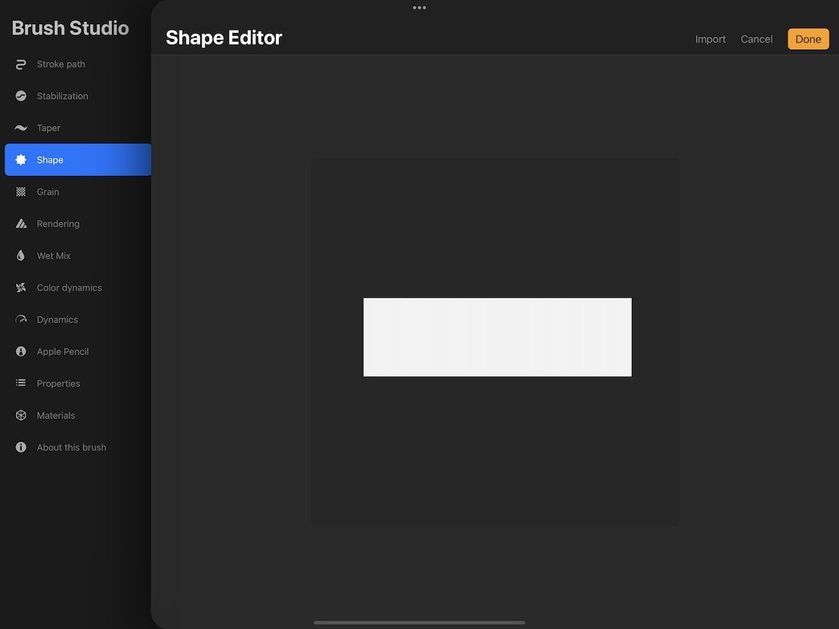 inverted rectangle on black background