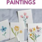 flowers painted in watercolors