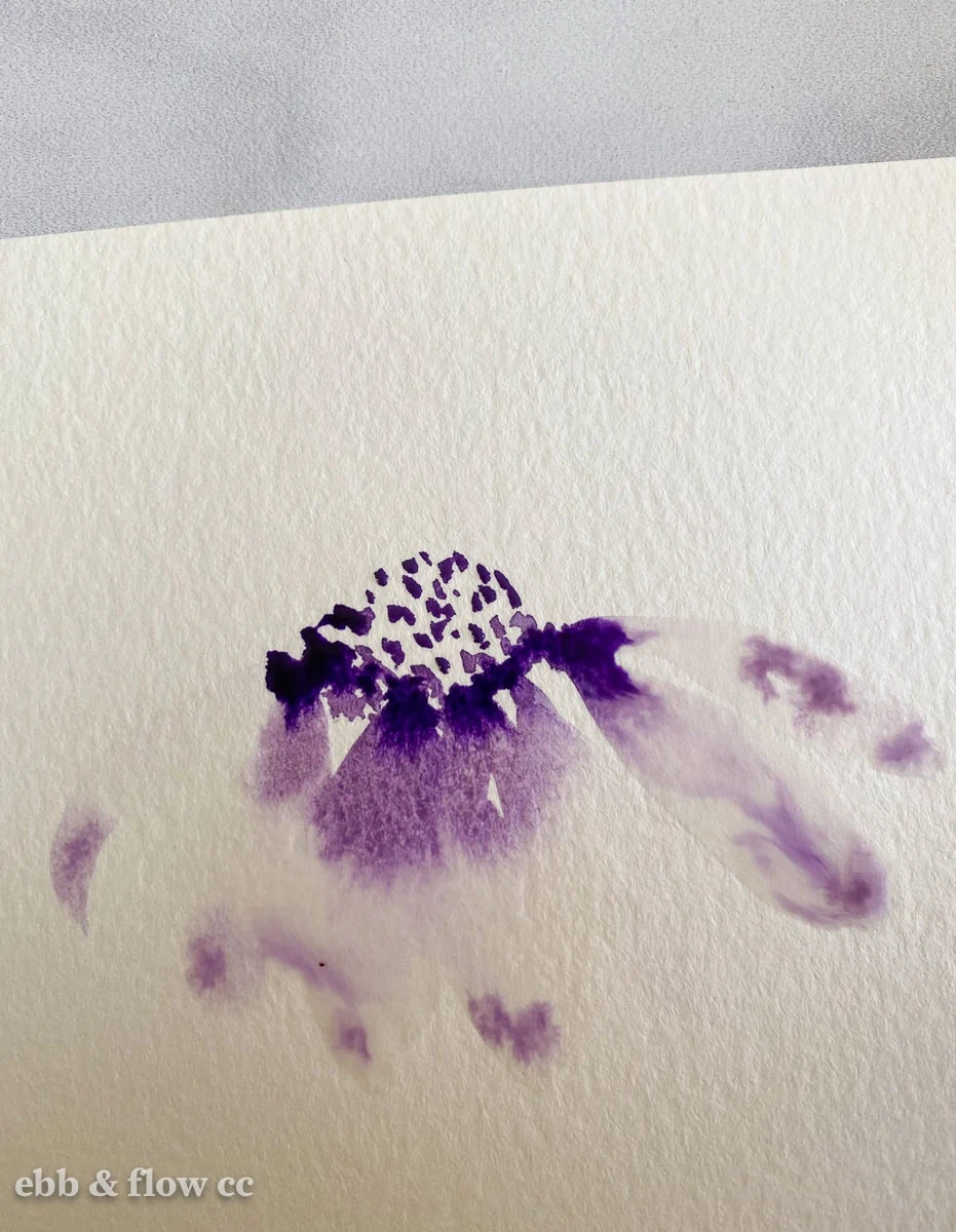 purple watercolor flower