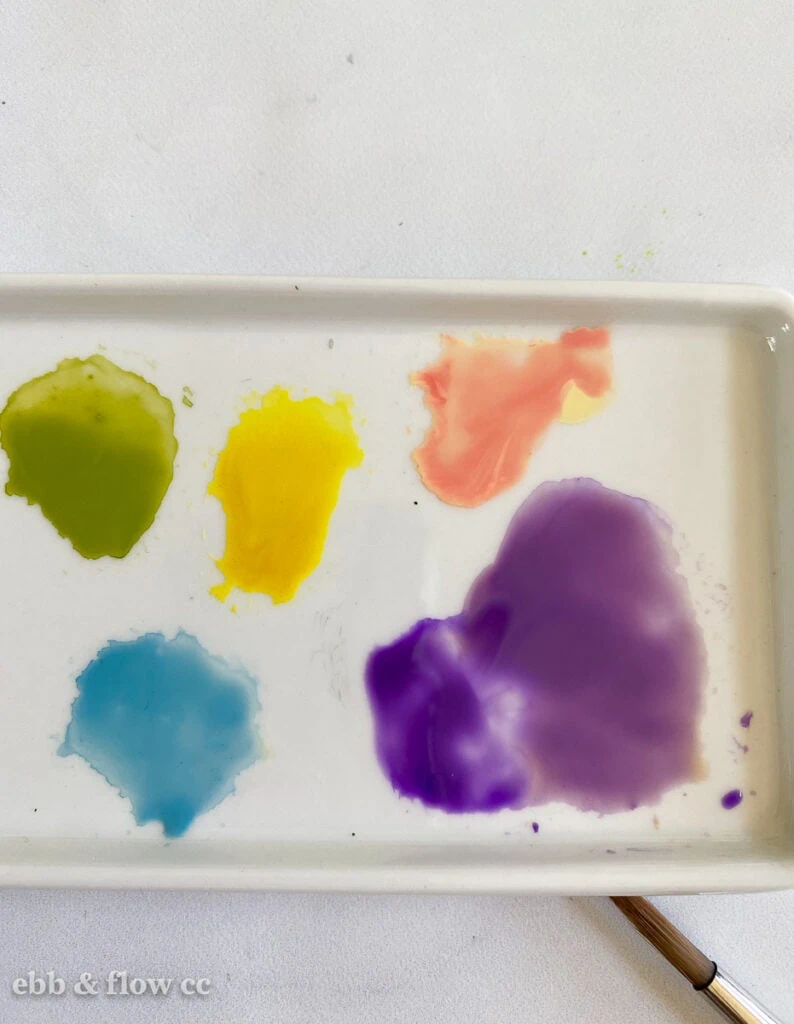 paint palette with paint