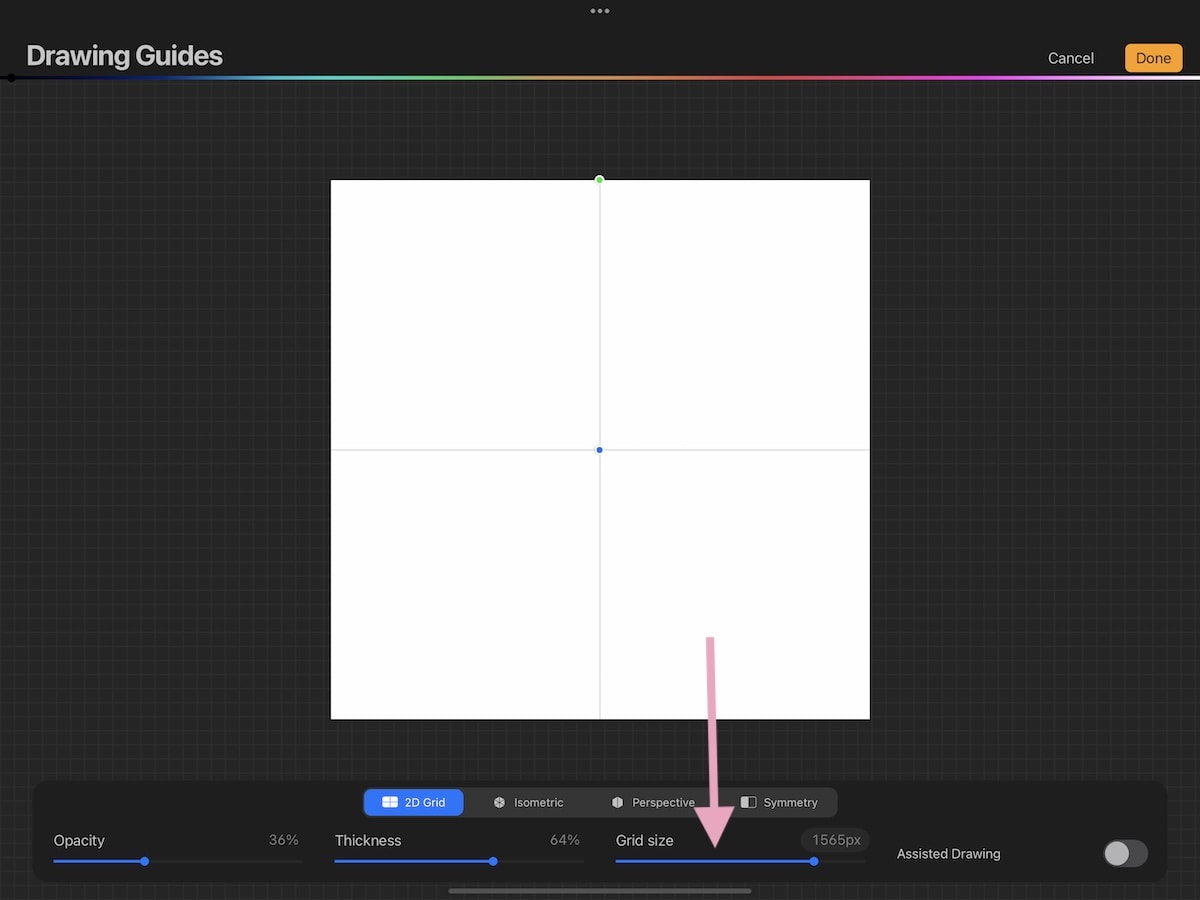 drawing guides in Procreate
