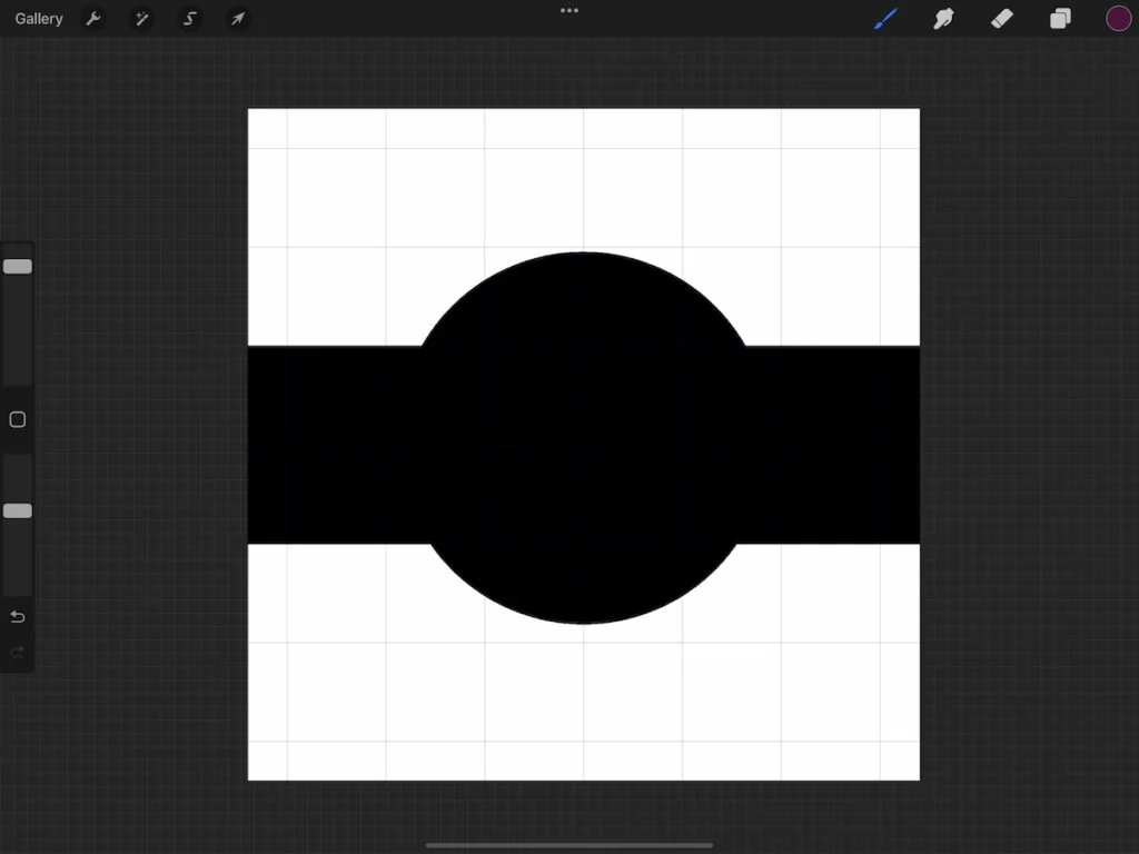 screenshot of shape in Procreate