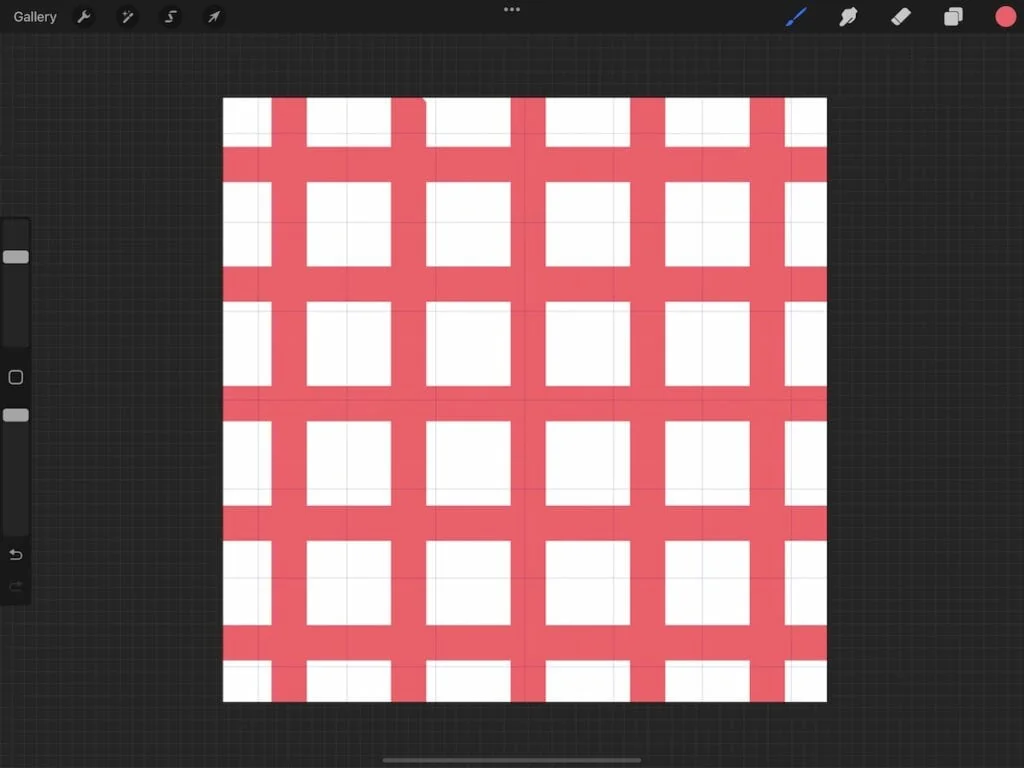 red grid pattern