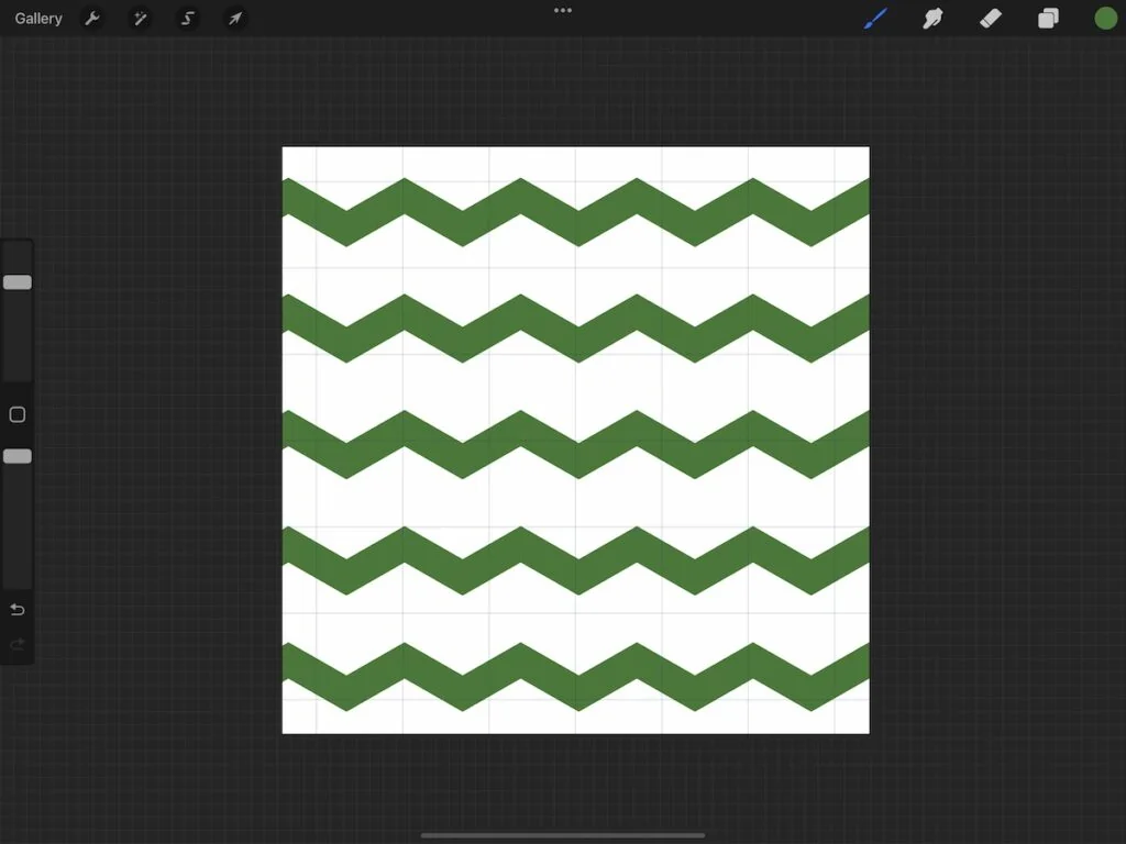 green chevron pattern