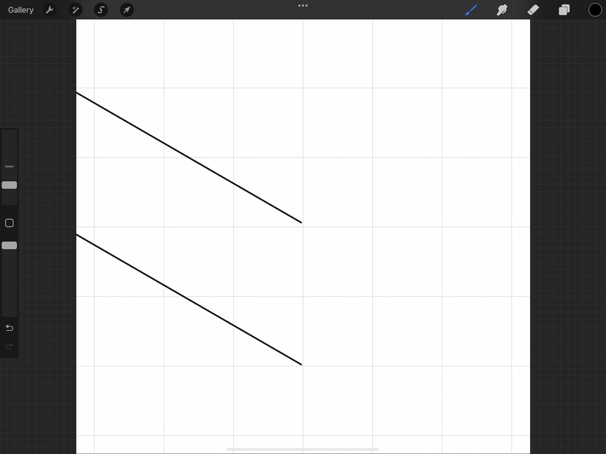 diagonal lines in Procreate