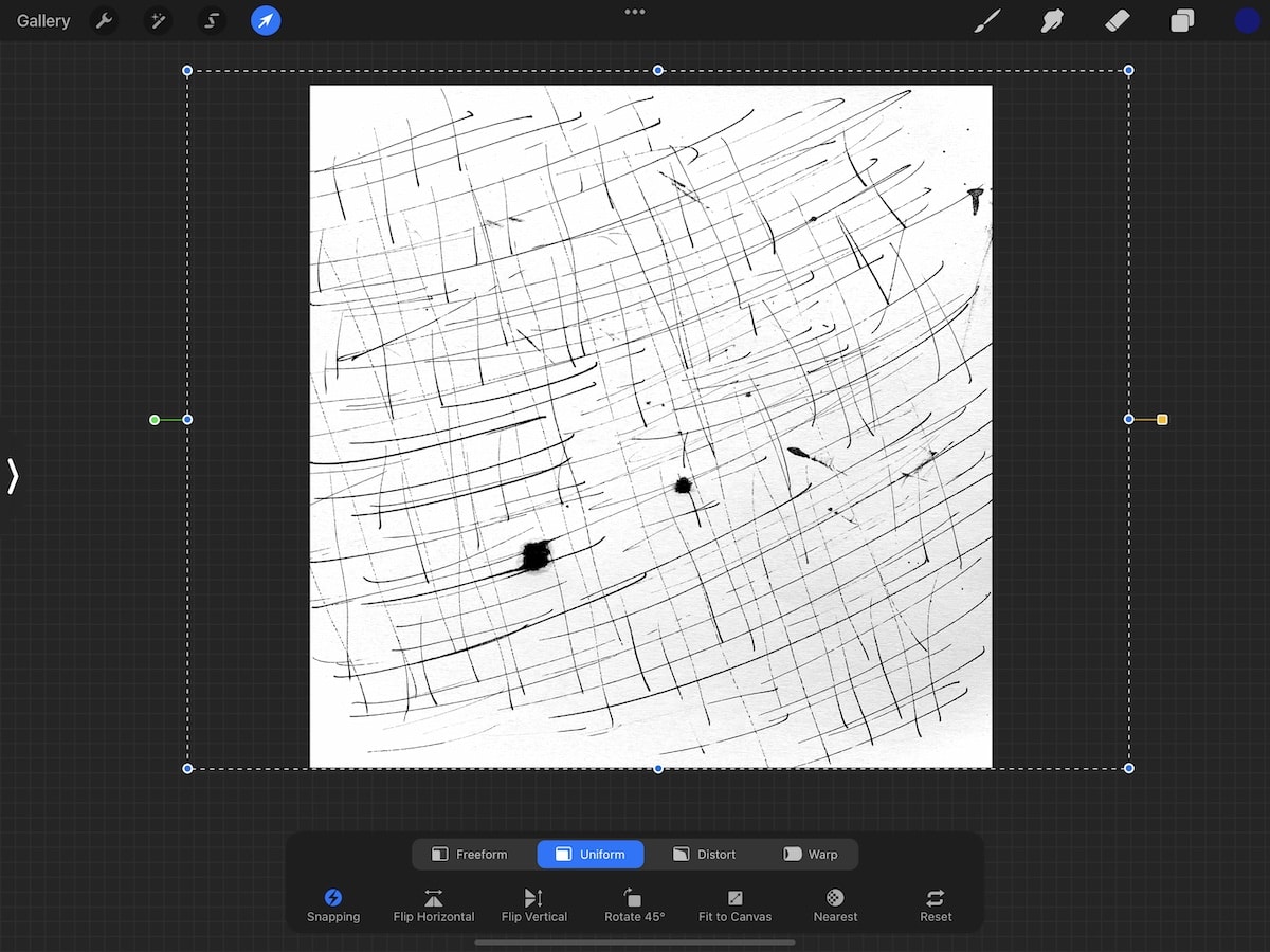 resizing texture image on Procreate