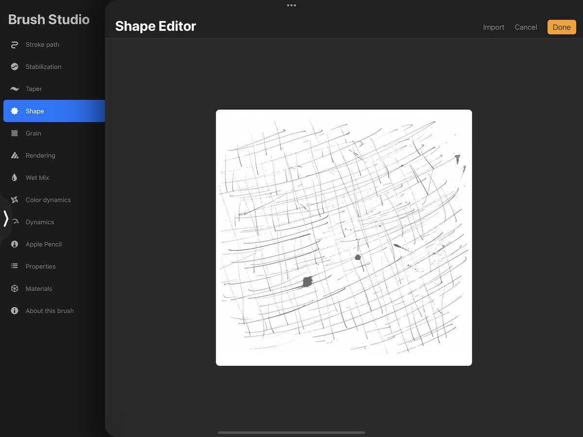 making texture brush in Procreate